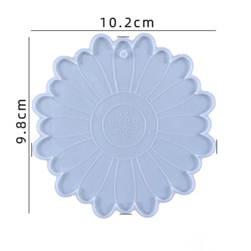 My Store Silicon Mould FLOWER COASTER AND HOT PLATE 4" MOULD