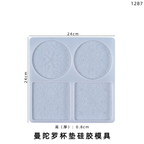 My Store Silicon Mould 4 IN 1 ENGRAVED COASTER MOULD