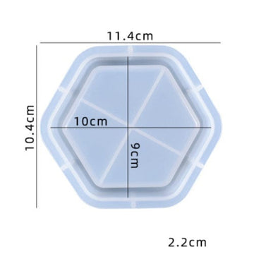 My Store Silicon Mould SMALL HEXAGON TRAY MOULD