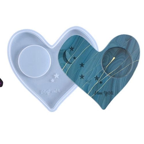 My Store Silicon Mould HEART SHAPE T-LIGHT HOLDEN MOULD