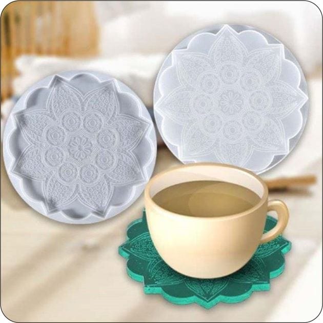 My Store Silicon Mould BIG MANDALA COASTER MOULD