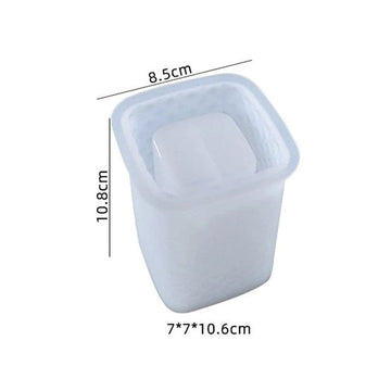 My Store Silicon Mould SQUARE GEOMETRIC PLANTER & PEN STAND MOULD