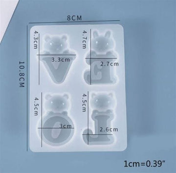 My Store Silicon Mould ANIMAL LOVE MOULD