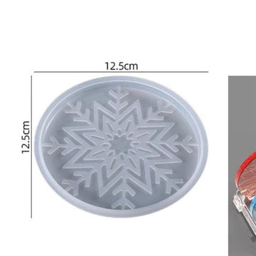 My Store Silicon Mould SNOWFLAKS COASTER MOULD