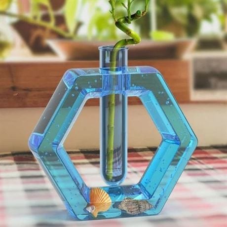 My Store Silicon Mould HEXAGON RESIN PLANTER MOULD