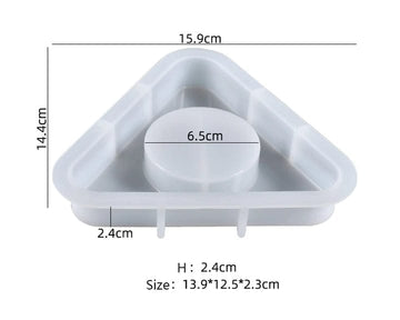 My Store Silicon Mould TRIANGLE SHAPE T-LIGHT HOLDER MOULD