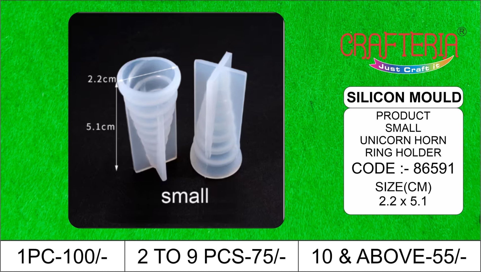 My Store Silicon Mould SMALL UNICORN HORN RING HOLDER & CANDLE MOULD