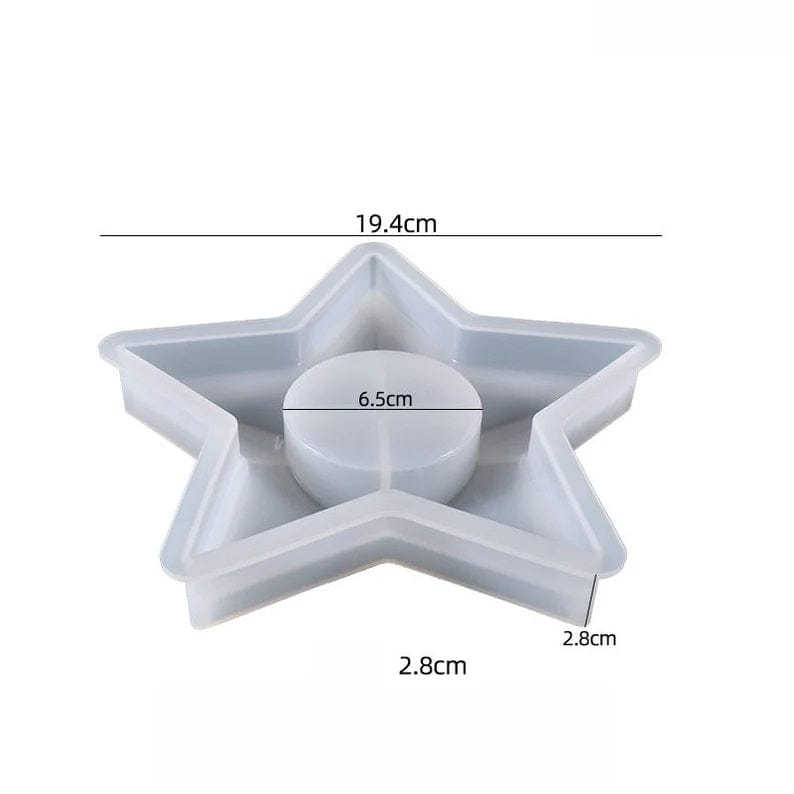 My Store Silicon Mould STAR T-LIGHT HOLDER MOULD