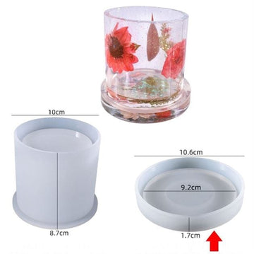 My Store Silicon Mould ROUND PLANTER & PEN STAND MOULD