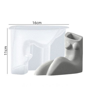 My Store Silicon Mould SEATING LADY FLOWER VASE MOULD