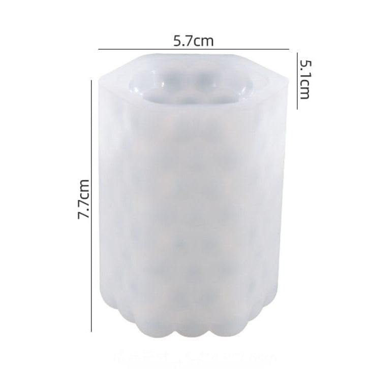 My Store Silicon Mould HEXAGON BUBBLE CANDLE MOULD