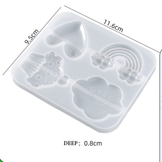 My Store Silicon Mould 4 IN 1 3D KEYCHAIN MOULD