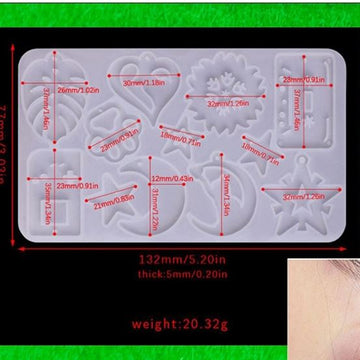 My Store Silicon Mould 12 IN 1 KEYCHAIN MOULD