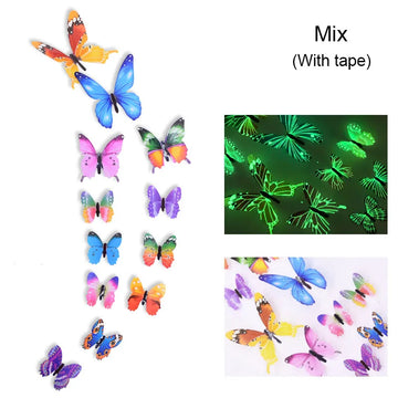 Glow In Dark 3D Butterfly Stickers