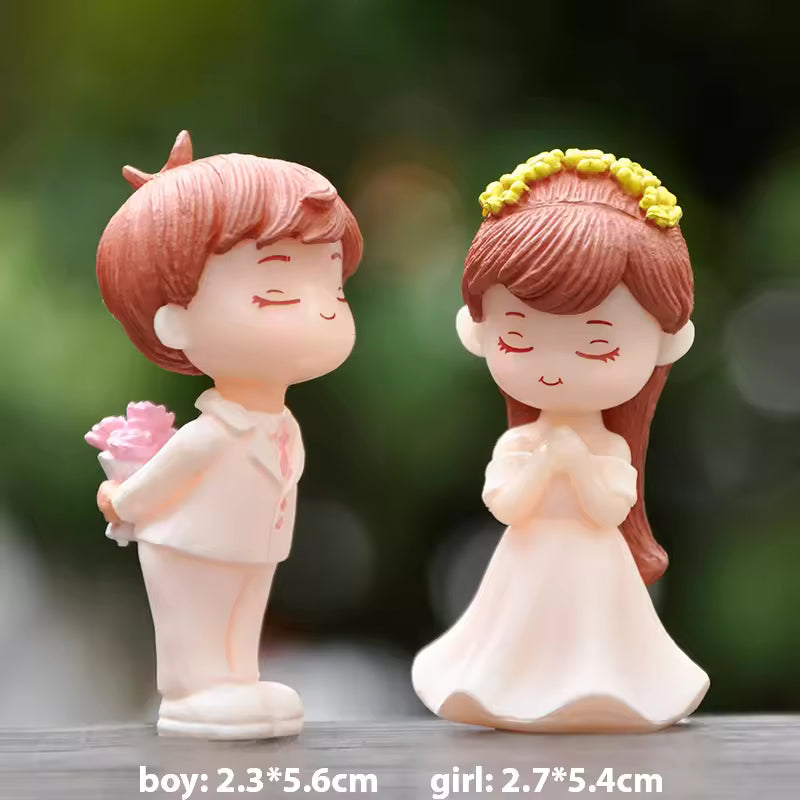 Crafteria A 2Pcs Lovely Couple Miniature