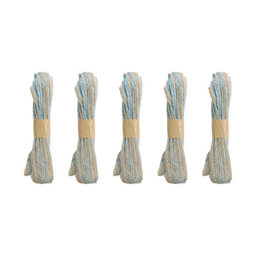 Blue & Natural Twine Thread Bundles