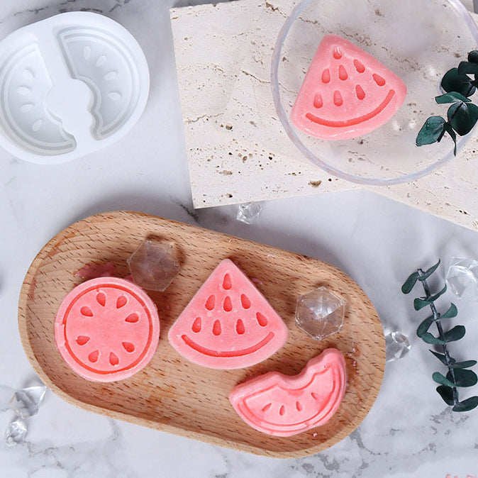 2 Cavity Watermelon Slice Soap & Candle Mould