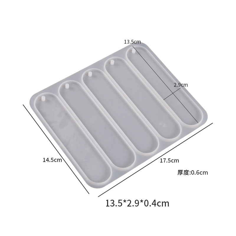 5 Cavity Oval Book Mark Mould