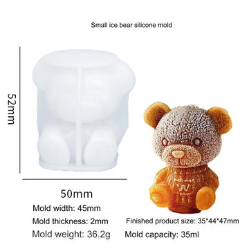 Small Sitting Ice Bear Candle Mould