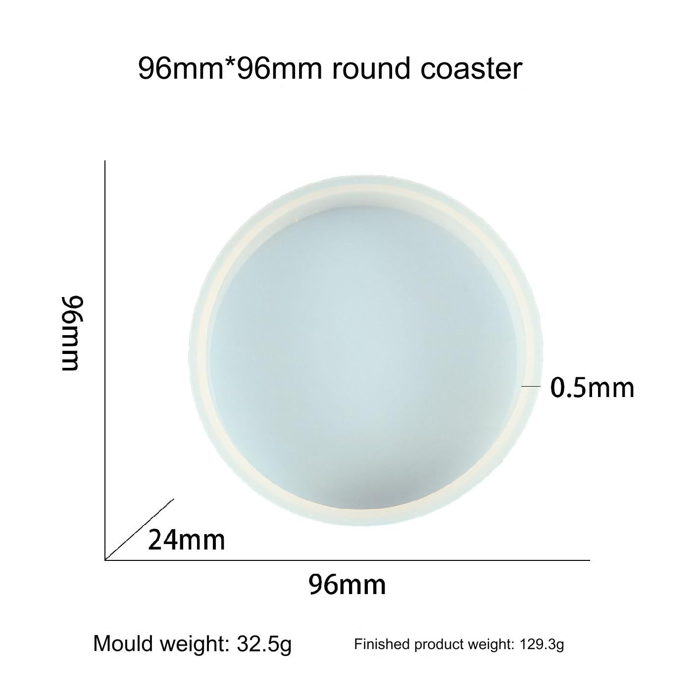 4" Round 24mm Deep Coaster Mould