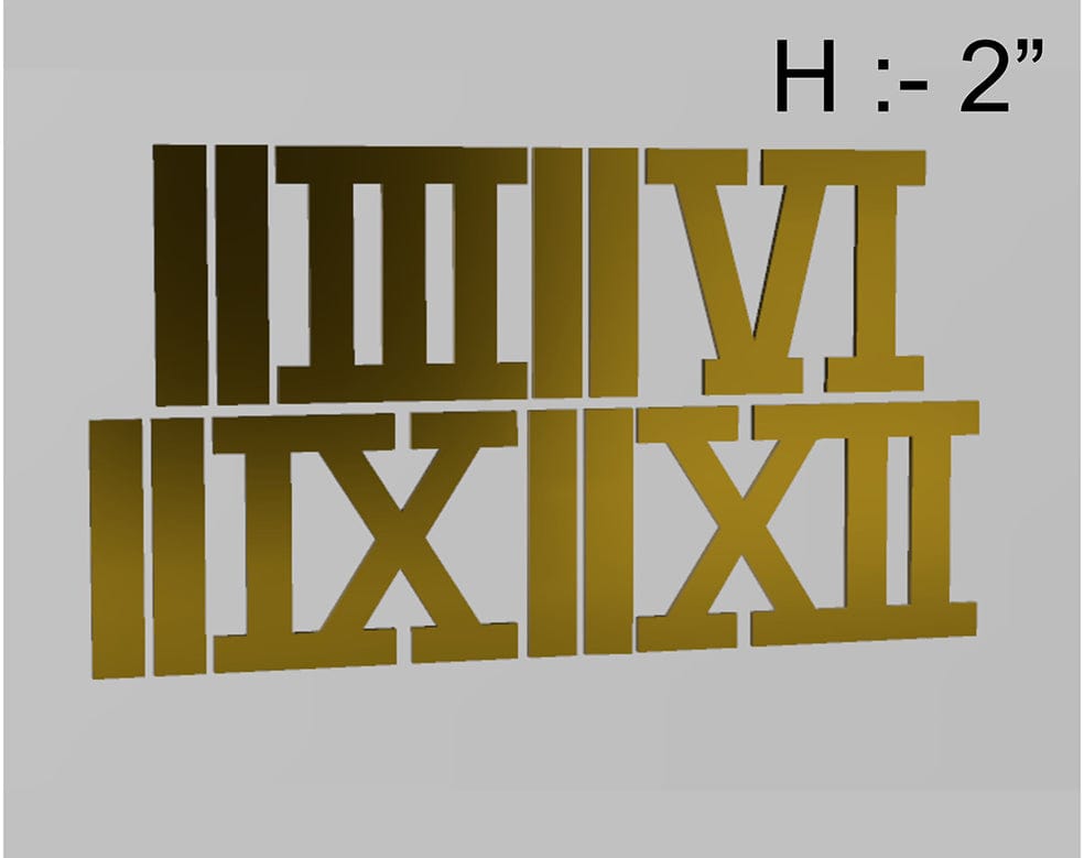 My Store ACRYLIC CUTOUT 2" GOLD 4 NUM & 8 STICKS ACRYLIC CUTOUT