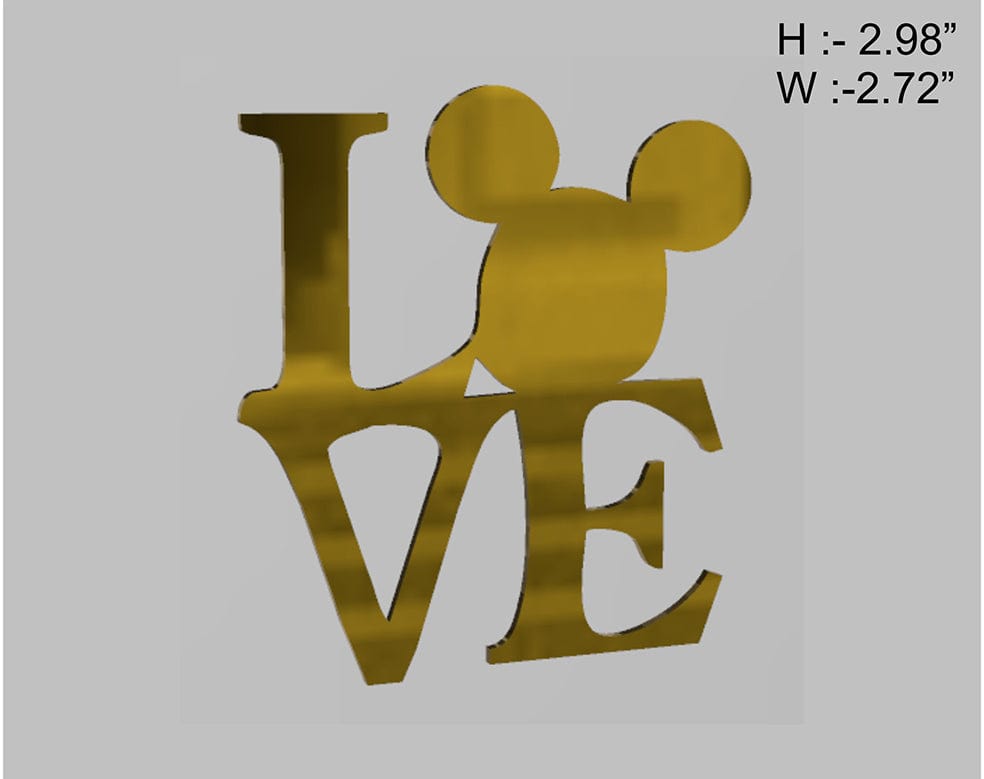 My Store ACRYLIC CUTOUT LOVE WITH MICKKY (2PCS/PKT) ACRYLIC CUTOUT