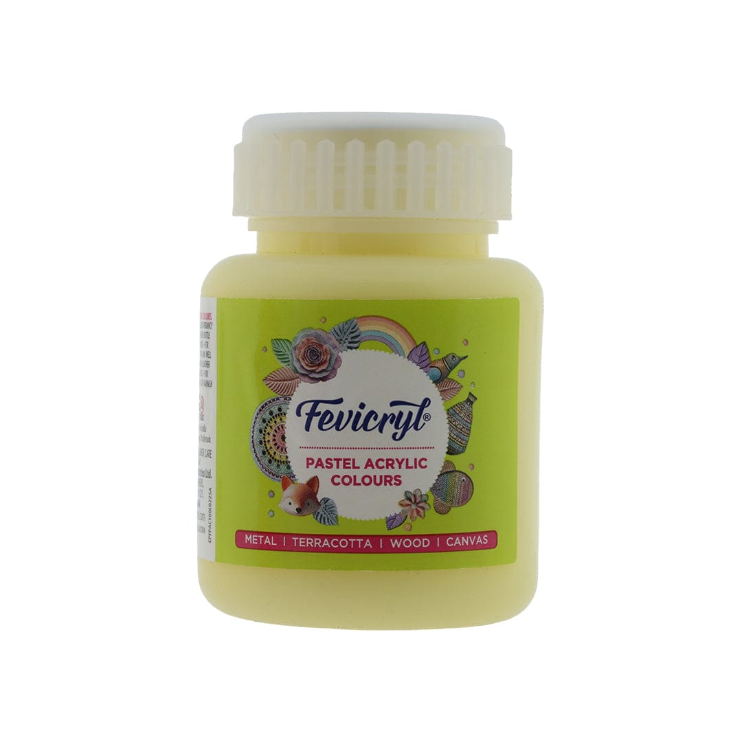 Crafteria Buttercup Yellow Fevicryl Pastel Acrylic Colour 100Ml