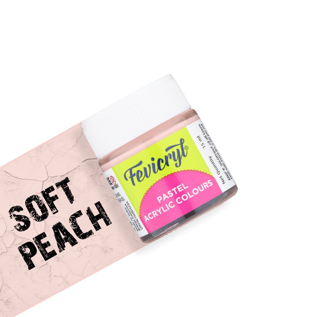 Crafteria Soft Peach Fevicryl Pastel Acrylic Colour 15Ml