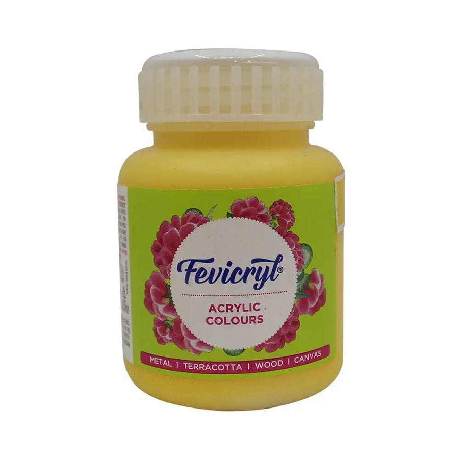 Crafteria Lemon Yellow Pidilite Fevicryl Acrylic Colours 100ml