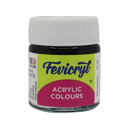 Crafteria Black Pidilite Fevicryl Acrylic Colours 15ml
