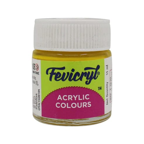 Crafteria Black Pidilite Fevicryl Acrylic Colours 15ml