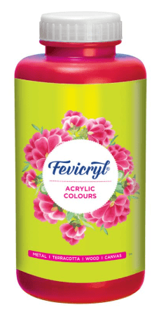 Crafteria Black Pidilite Fevicryl Acrylic Colours 1 Litre