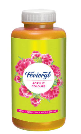 Crafteria Orange Pidilite Fevicryl Acrylic Colours 1 Litre