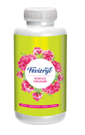 Crafteria White Pidilite Fevicryl Acrylic Colours 1 Litre