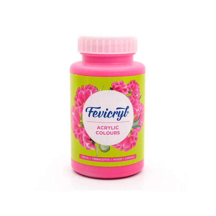 Crafteria Neon Pink Pidilite Fevicryl Acrylic Colours 500ml