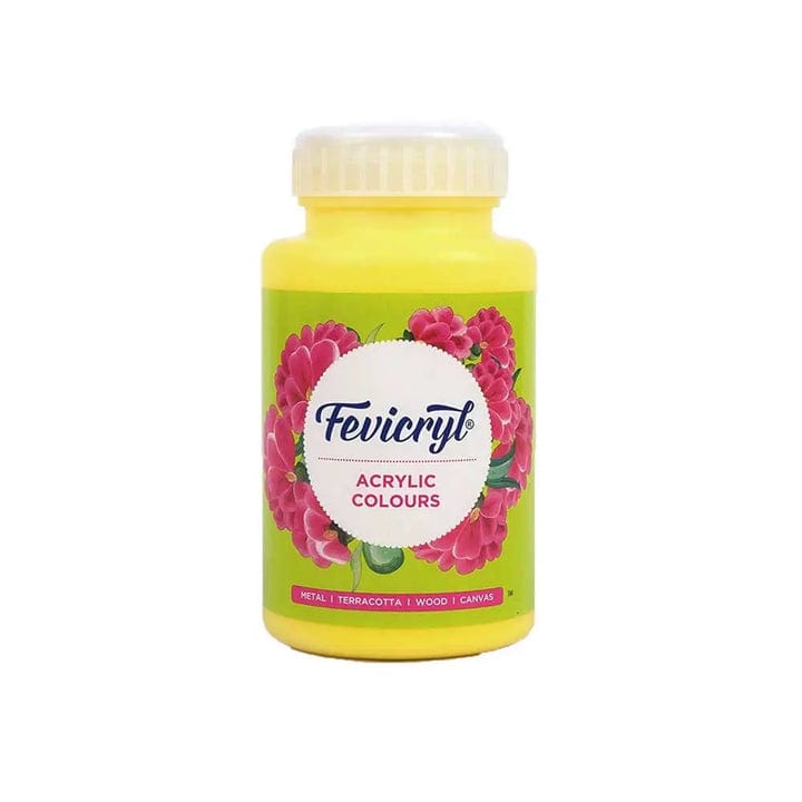 Crafteria Lemon Yellow Pidilite Fevicryl Acrylic Colours 500ml