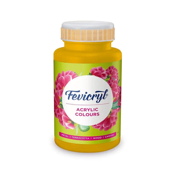 Crafteria Yellow Ochre Pidilite Fevicryl Acrylic Colours 500ml