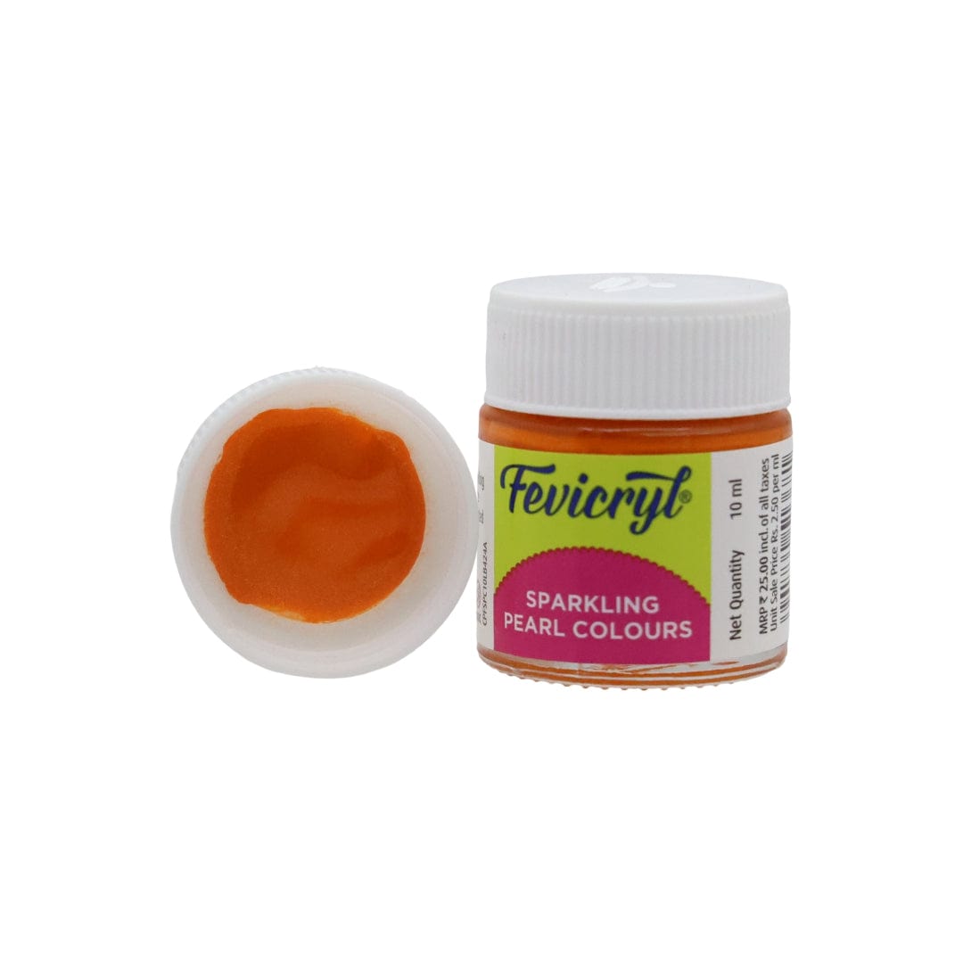 Pidilite Poppy Red Pidilite Fevicryl Acrylic Colours Sparkling Pearl 10ml