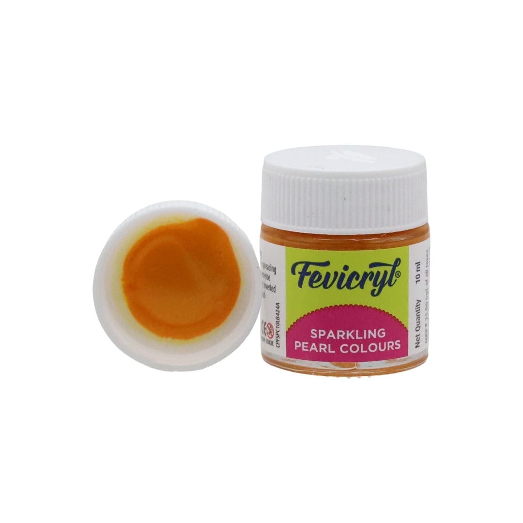 Pidilite Golden Yellow Pidilite Fevicryl Acrylic Colours Sparkling Pearl 10ml