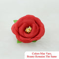 Crafteria Red Fabric Rose Artificial flowers D02