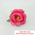 Crafteria Dark Pink Fabric Rose Artificial flowers D02