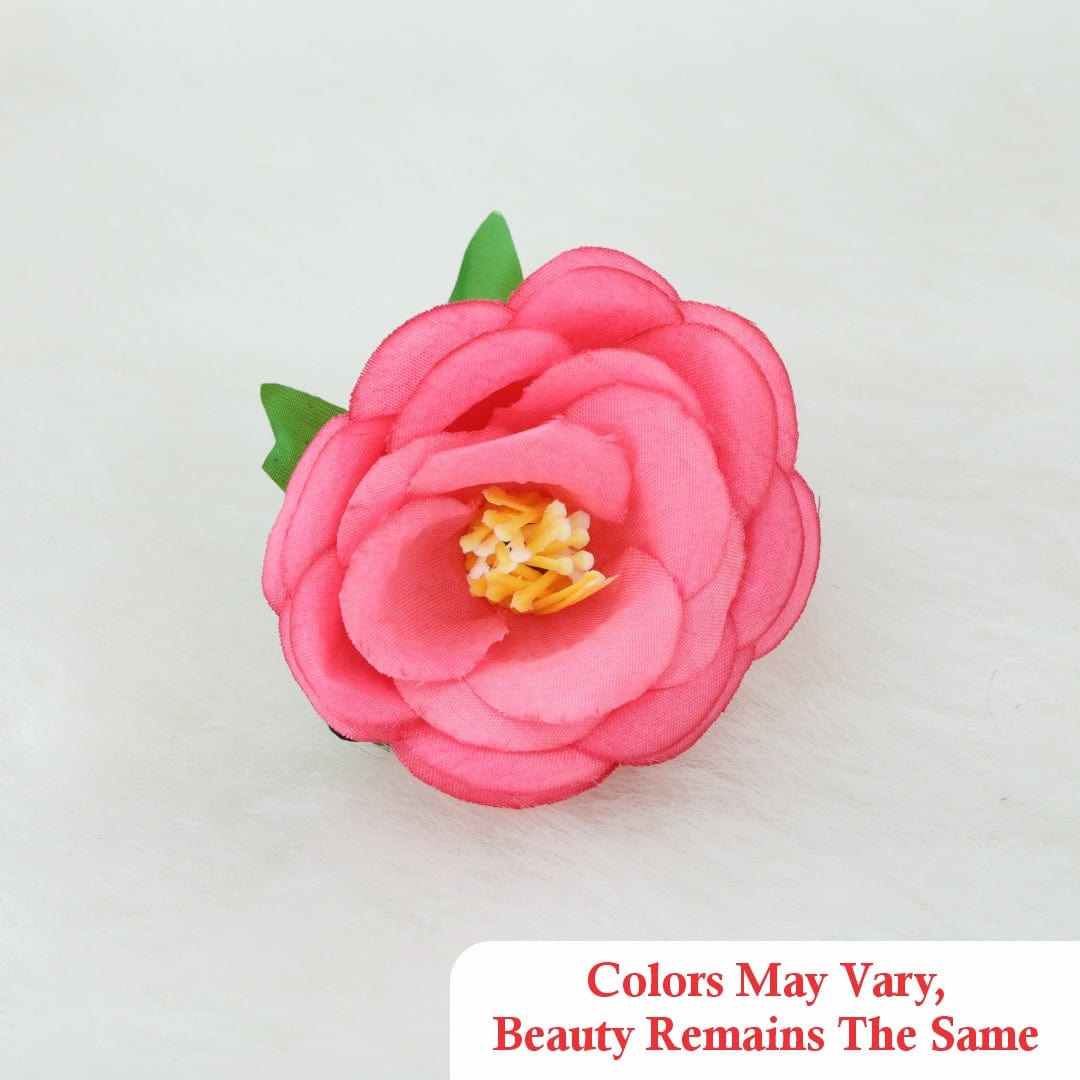 Crafteria Bright Rose Fabric Rose Artificial flowers D02