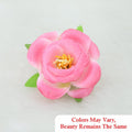Crafteria Pink White Fabric Rose Artificial flowers D02