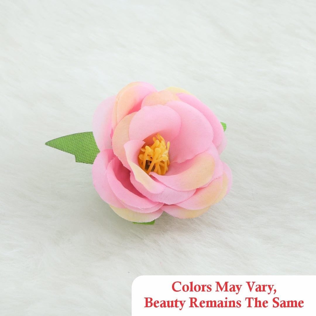 Crafteria Light Pink Fabric Rose Artificial flowers D02