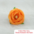 Crafteria Bright Orange Fabric Rose Artificial flowers D02