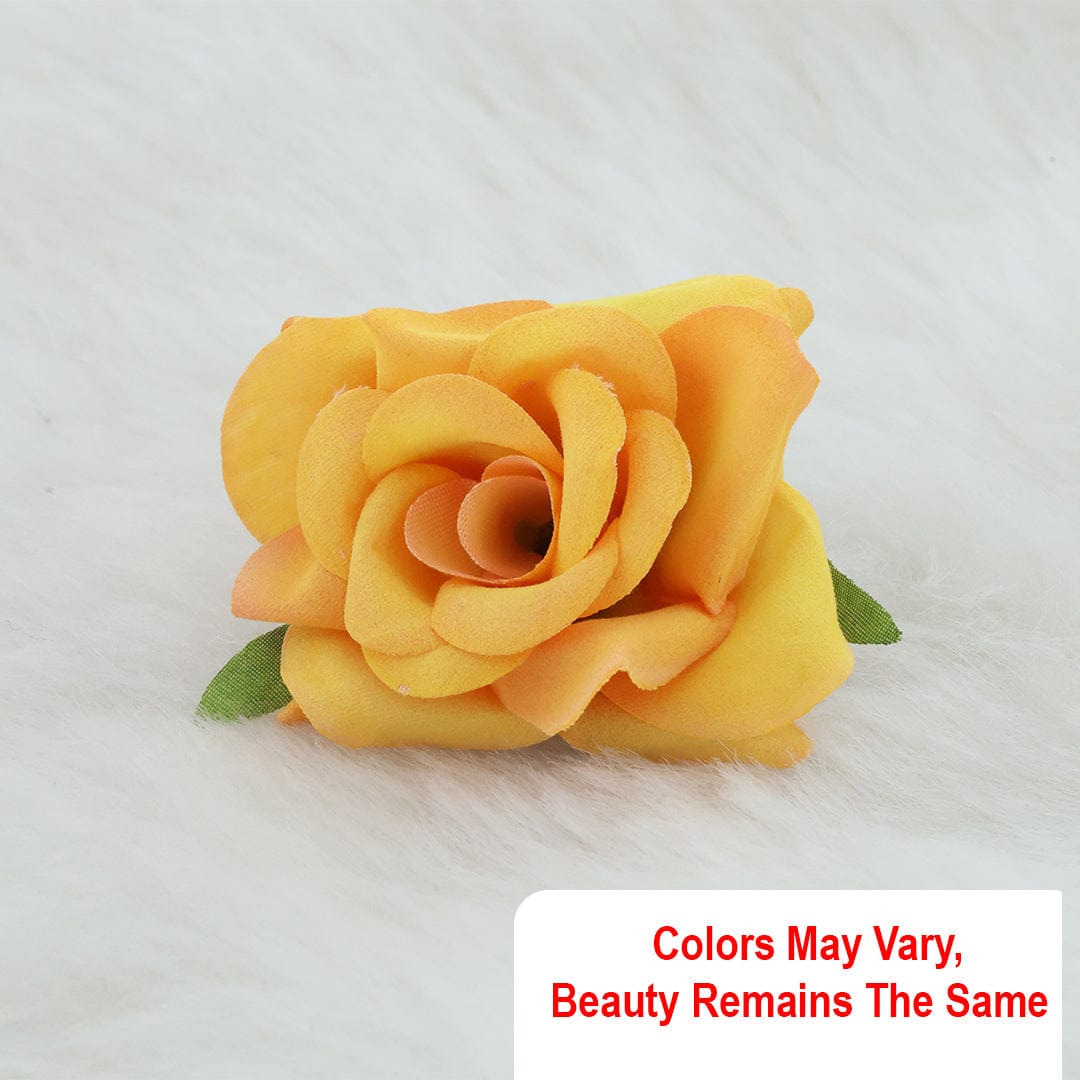 Crafteria Orange Velvet Rose Artificial flowers D06