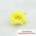 Crafteria Lemon Yellow Velvet Rose Artificial flowers D06