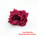 Crafteria Maroon Velvet Rose Artificial flowers D06