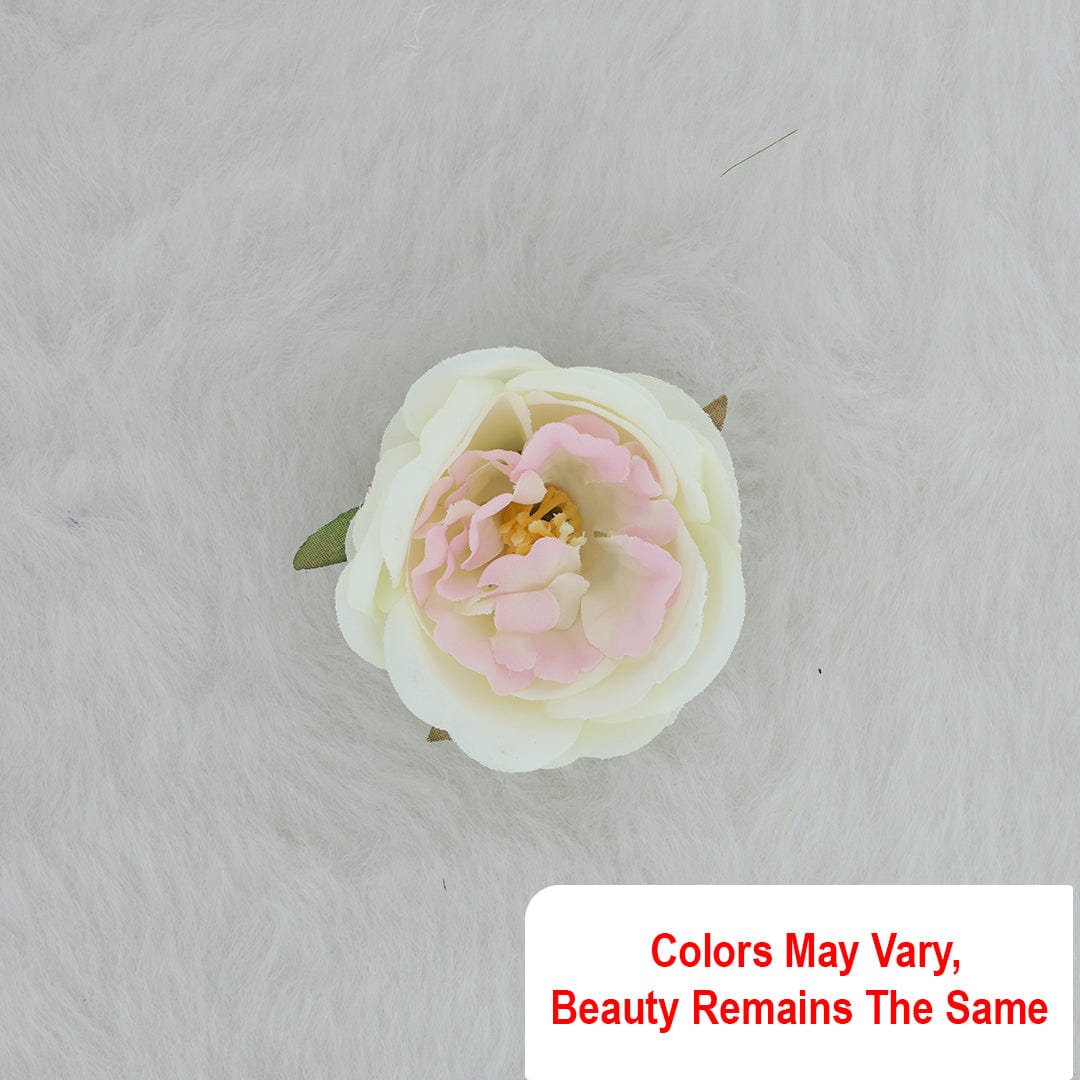 Crafteria Off White & Pink K Rose Artificial flowers D12