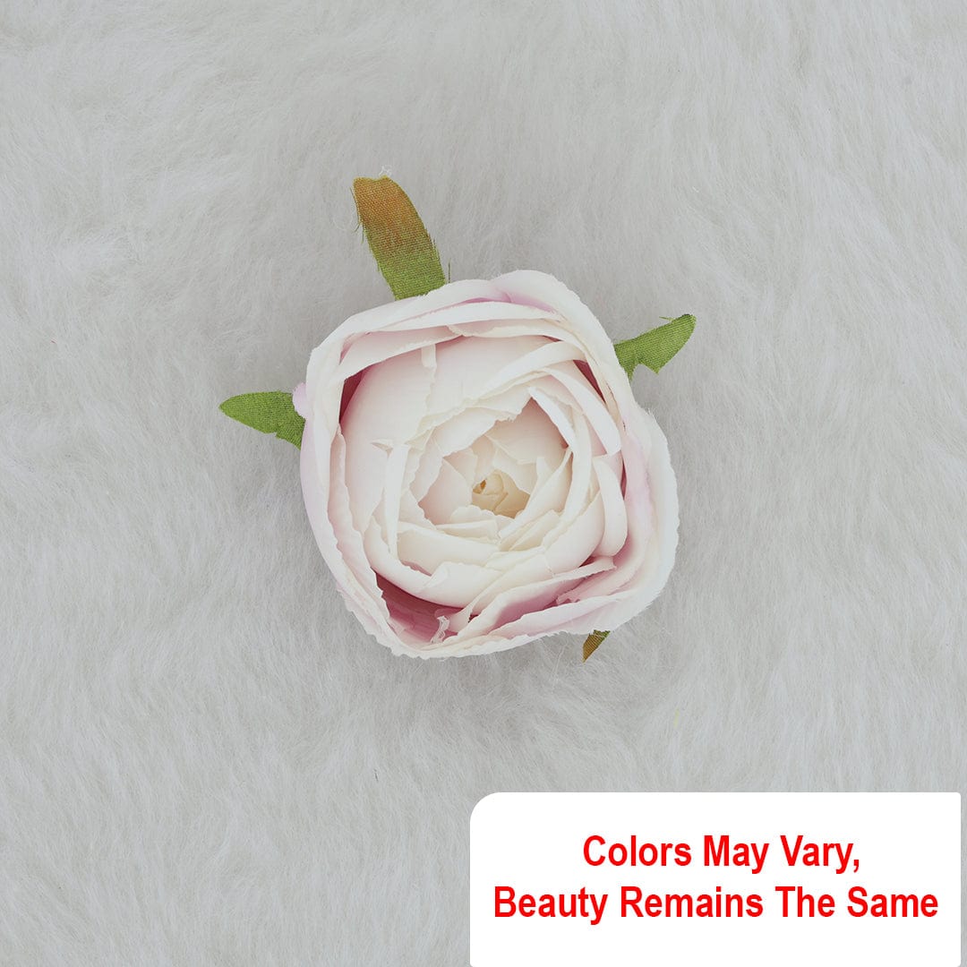 Crafteria Pink & White Heavy Rose Artificial flowers D15
